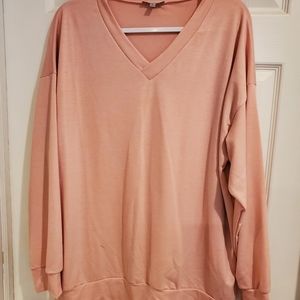 White Birch NWOT soft pink long sleeve shirt